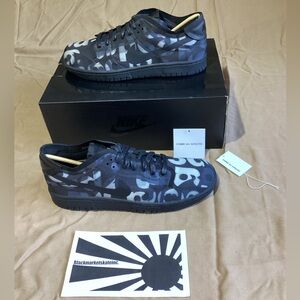 Nike x Comme des Garçons Dunk Low 'Monogram Print' CZ2675-001 Women 12/ Men 10.5